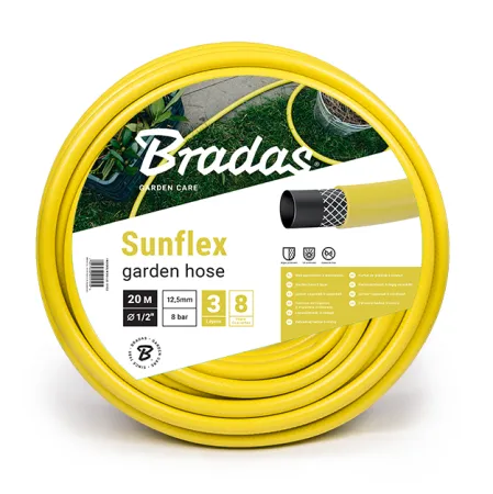 Шланг ПВХ поливочный армированный BRADAS SUNFLEX 1/2" 30м