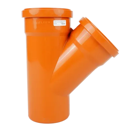 Тройник VALFEX 45⁰ градусов 110-110 для наружной канализации